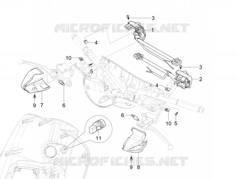 COMMODOS - INTERRUPTEURS VESPA VESPA-SCOOTER 125 PRIMAVERA 2024  Vespa Primavera 125 TECH E5+