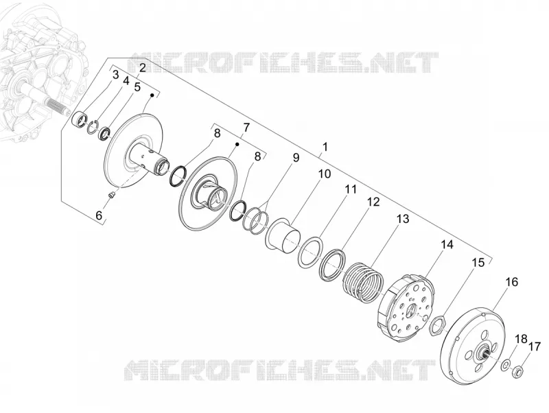 Poulie entrainee VESPA VESPA-SCOOTER 125 PRIMAVERA 2024  Vespa Primavera 125 TECH E5+