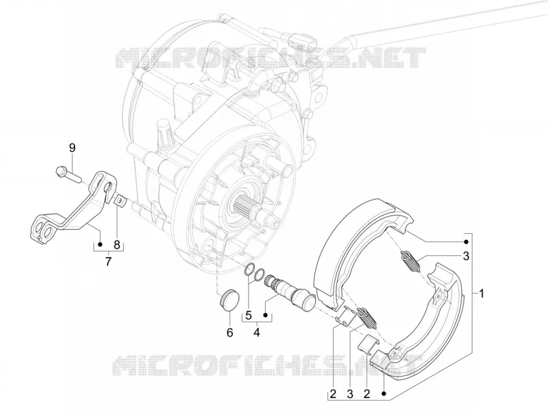 FREIN ARRIERE - MACHOIRES VESPA VESPA-SCOOTER ELECTRIC PRIMAVERA 2024  Vespa Primavera Elettrica TECH 70 km/h