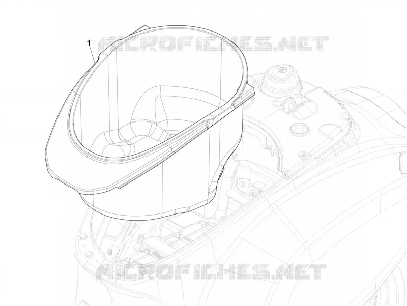 Logement casque - Dessous de selle VESPA VESPA-SCOOTER ELECTRIC PRIMAVERA 2024  Vespa Primavera Elettrica TECH RED 70 km/h