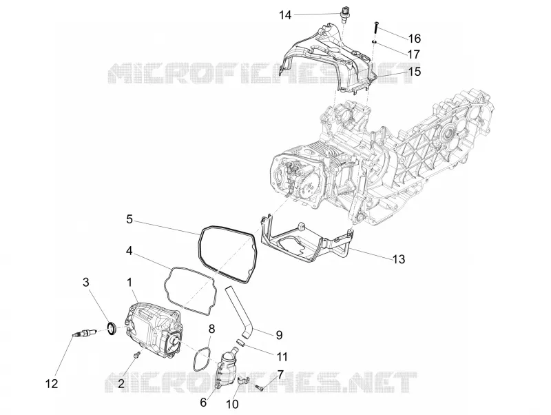 Couvercle culasse VESPA VESPA-SCOOTER 50 SPRINT 2024  Vespa Sprint 50 E5 Justin Bieber