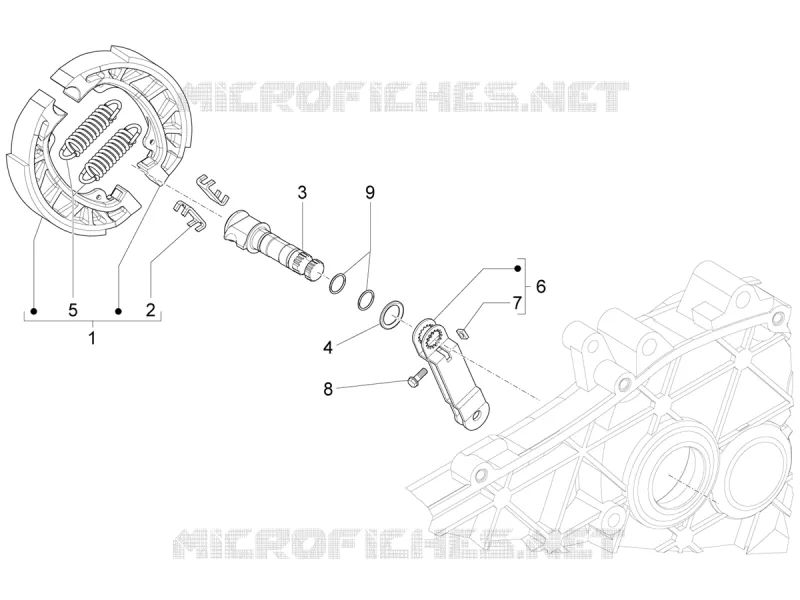 FREIN ARRIERE - MACHOIRES VESPA VESPA-SCOOTER 50 SPRINT 2022  Vespa Sprint 50 E5 Justin Bieber