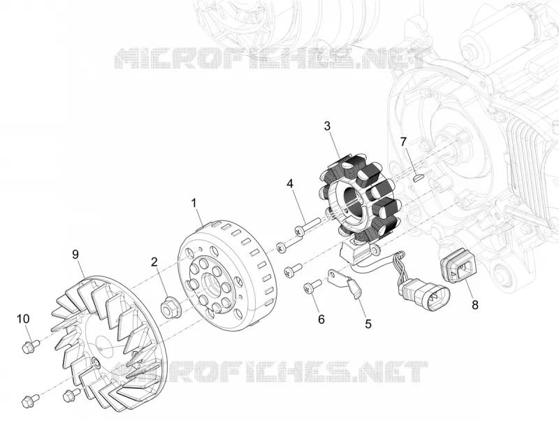 Volant magnétique VESPA VESPA-SCOOTER 50 SPRINT 2024  Vespa Sprint S 50 E5