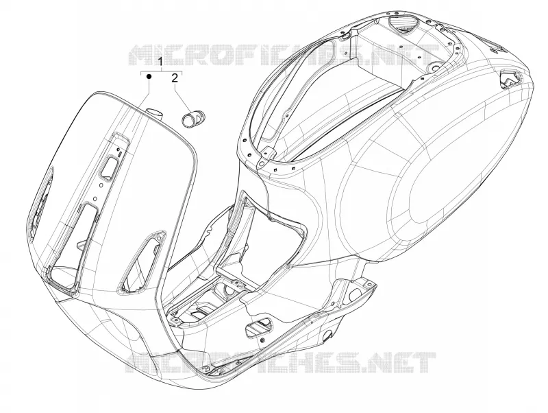 Châssis/coque VESPA VESPA-SCOOTER 125 SPRINT 2022  Vespa Sprint 125 ABS E5 Justin Bieber