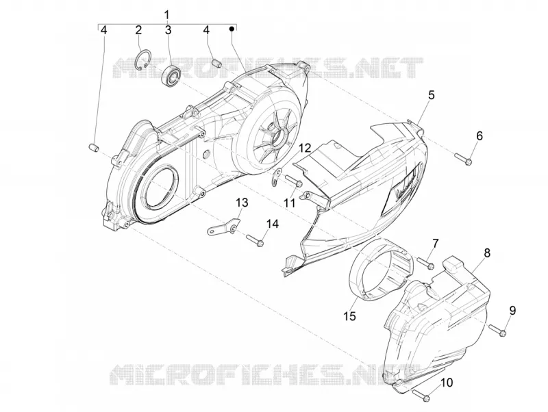 Couvercle carter - Refoidissement carter VESPA VESPA-SCOOTER 300 GTV 2024  Vespa GTV 300 E5 140° Anniversario
