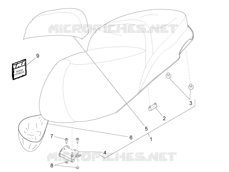Selle/sieges PIAGGIO PIAGGIO-SCOOTER 350 BEVERLY 2013  Beverly 4T 4V ie E3 Sport Touring