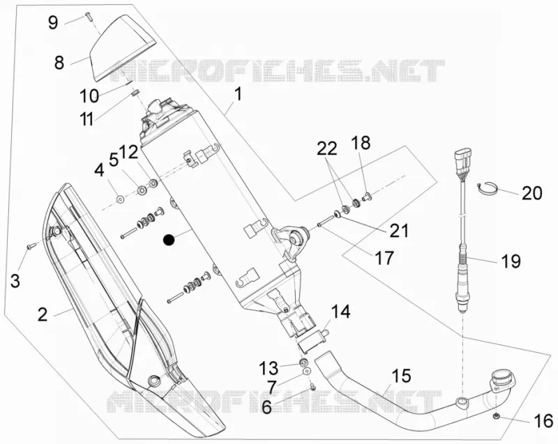 Silencieux PIAGGIO PIAGGIO-SCOOTER 350 BEVERLY 2013  Beverly 4T 4V ie E3 Sport Touring