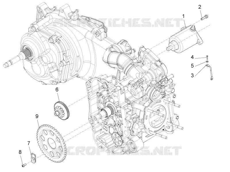 Démarrage - Démarrage électrique PIAGGIO PIAGGIO-SCOOTER 350 BV 2017  BV ST 4T 4V ie E4 ABS