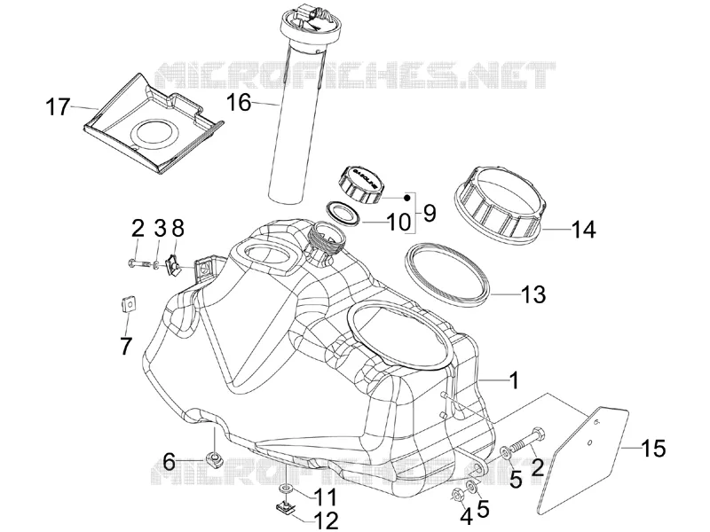 Réservoir carburant PIAGGIO PIAGGIO-SCOOTER 400 BEVERLY 2008  Beverly ie Tourer E3