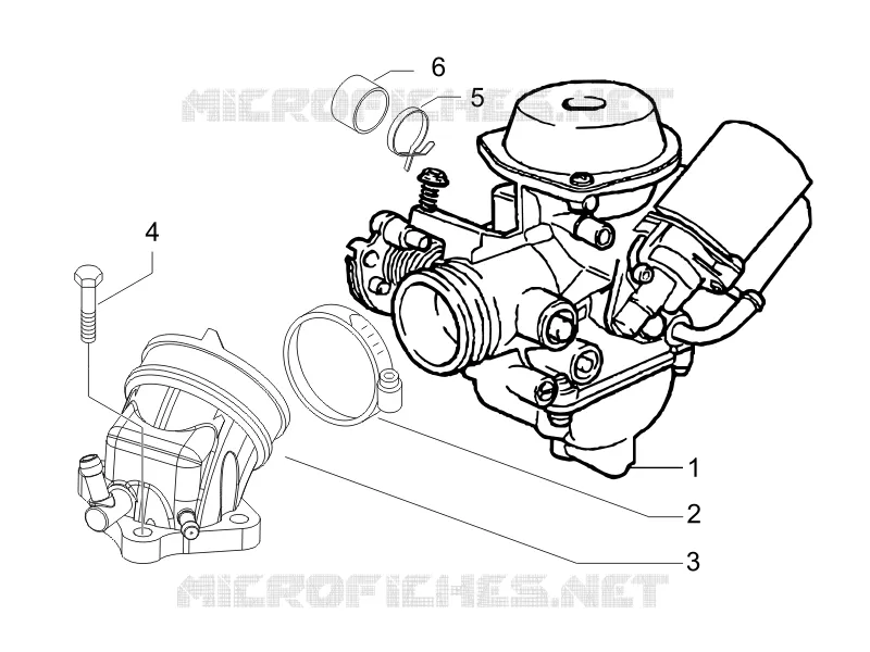 Carburateur complet - Raccord d'admission PIAGGIO PIAGGIO-SCOOTER 125 CARNABY 2009  Carnaby 4T E3
