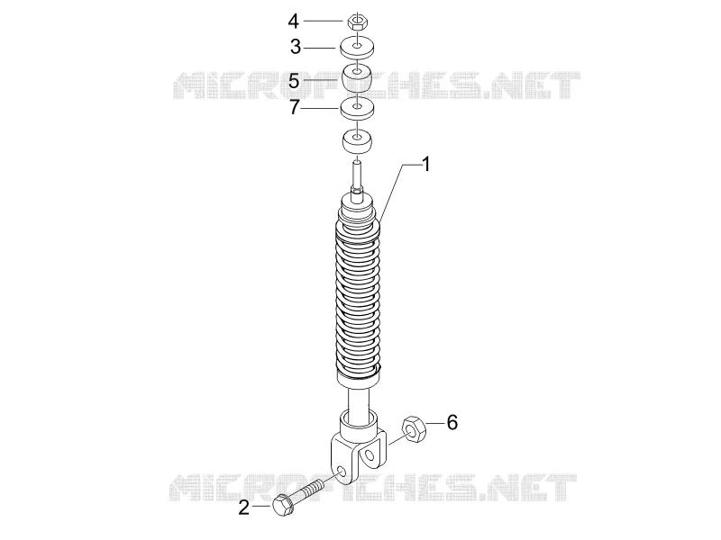 Suspension arrière - Amortisseur/s PIAGGIO PIAGGIO-SCOOTER 100 FLY 2009  Fly 4T