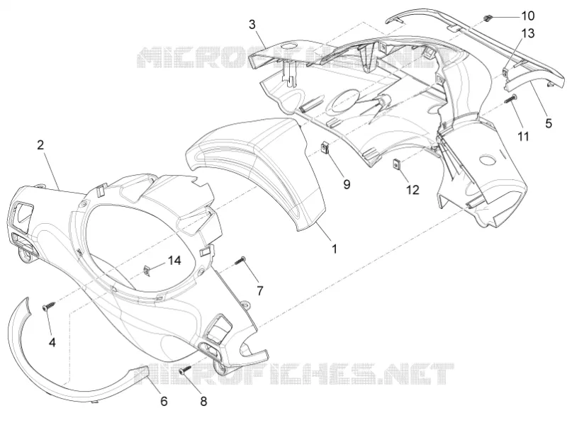 Couvertures guidon PIAGGIO PIAGGIO-SCOOTER 125 FLY 2013  Fly 4T/3V ie