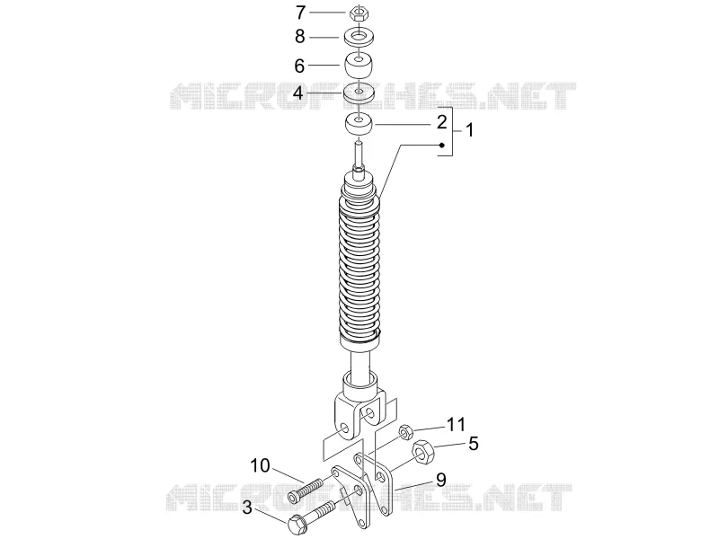 Suspension arrière - Amortisseur/s PIAGGIO PIAGGIO-SCOOTER 125 FLY 2006  Fly 4T