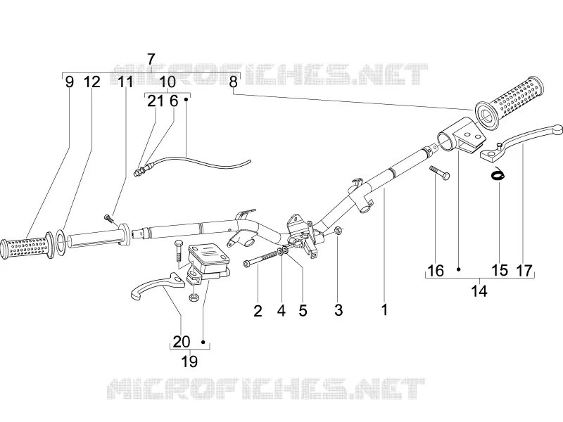 Guidon - Maître cylindre PIAGGIO PIAGGIO-SCOOTER 125 FLY 2008  Fly 4T E3