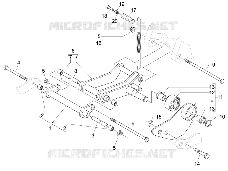 Bras oscillant PIAGGIO PIAGGIO-SCOOTER 125 FLY 2009  Fly 4T E3