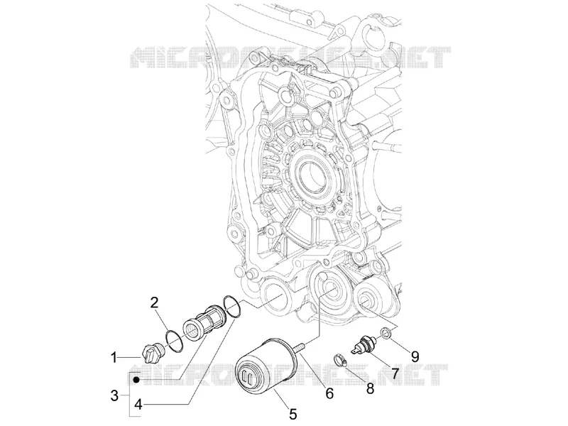 Couvercle volant magnetique - Filtre à huile PIAGGIO PIAGGIO-SCOOTER 125 FLY 2009  Fly 4T E3