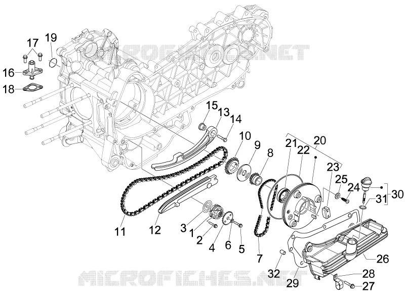 Pompe huile PIAGGIO PIAGGIO-SCOOTER 125 FLY 2012  Fly 4T E3