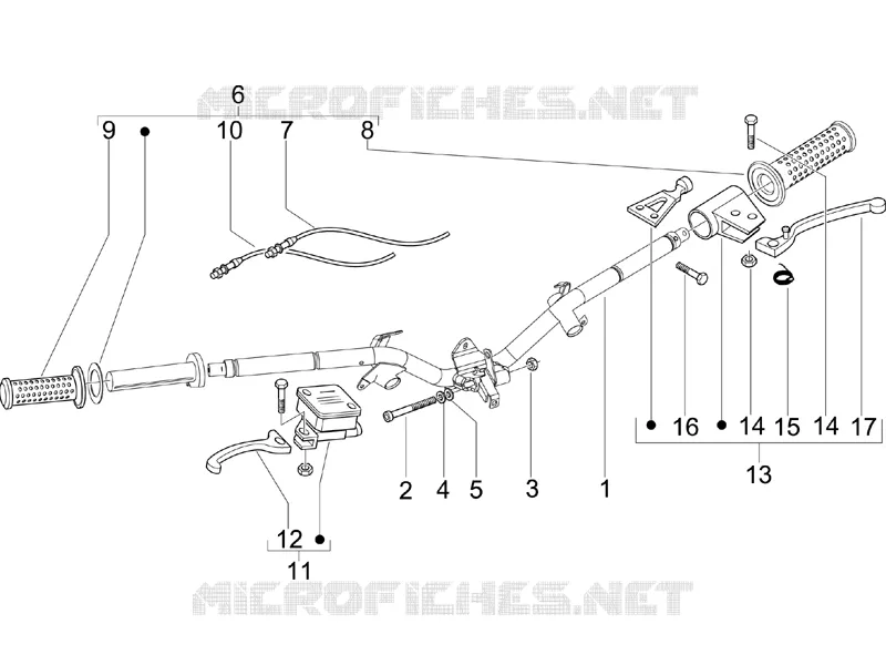 Guidon - Maître cylindre PIAGGIO PIAGGIO-SCOOTER 150 FLY 2009  Fly 4T