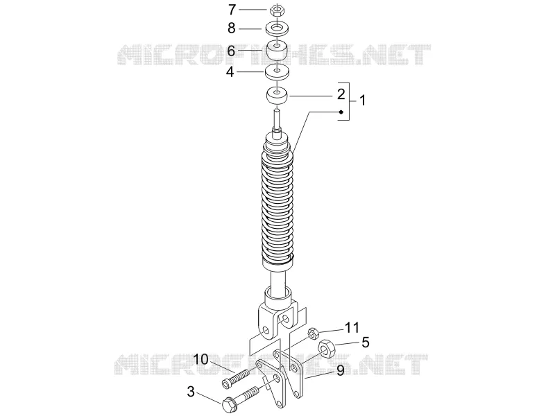 Suspension arrière - Amortisseur/s PIAGGIO PIAGGIO-SCOOTER 150 FLY 2011  Fly 4T