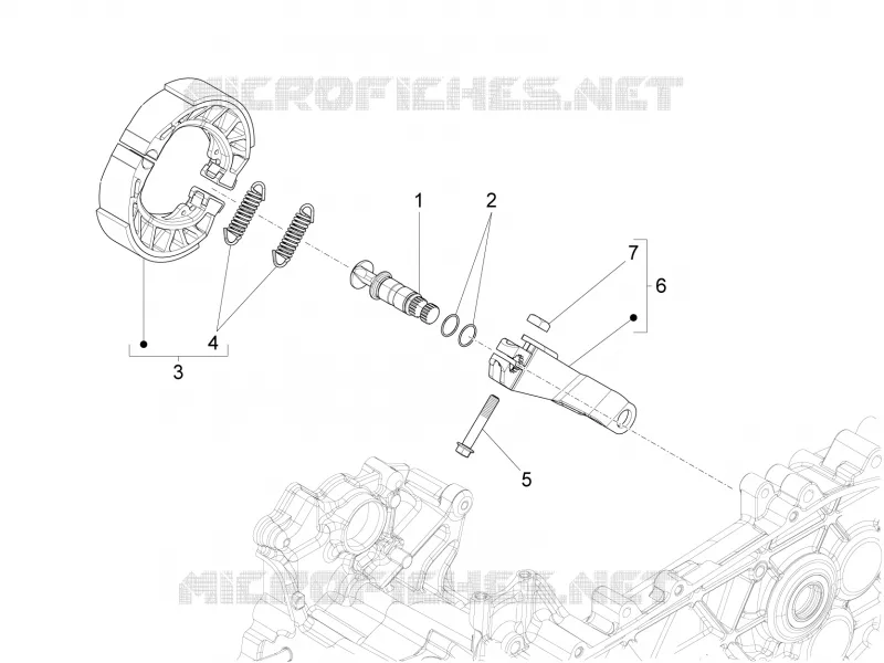 Frein posterieur - Mâchoire PIAGGIO PIAGGIO-SCOOTER 150 FLY 2016  Fly 4T 3V ie