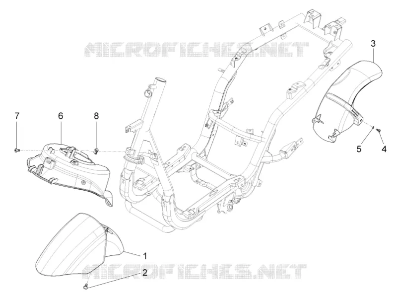 Logement roue - Garde boue PIAGGIO PIAGGIO-SCOOTER 150 FLY 2014  Fly 4T 3V ie