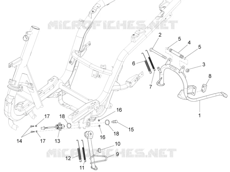 Béquille/s PIAGGIO PIAGGIO-SCOOTER 150 FLY 2016  Fly 4T 3V ie