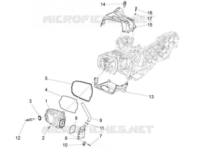 Couvre-culasse PIAGGIO PIAGGIO-SCOOTER 150 FLY 2016  Fly 4T 3V ie