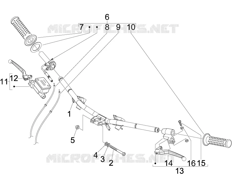 Guidon - Maître cylindre PIAGGIO PIAGGIO-SCOOTER 150 FLY 2009  Fly 4T E3
