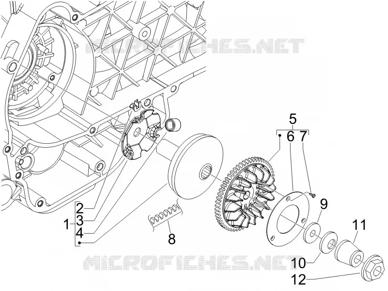 Poulie motrice PIAGGIO PIAGGIO-SCOOTER 150 FLY 2010  Fly 4T E3