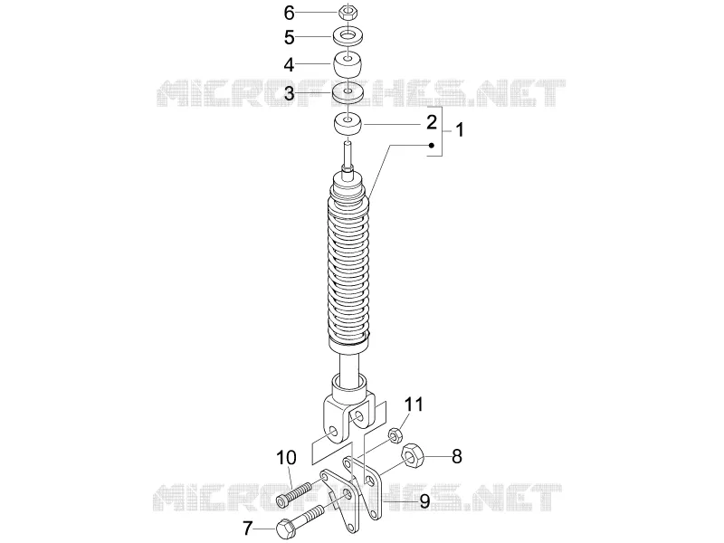 Suspension arrière - Amortisseur/s PIAGGIO PIAGGIO-SCOOTER 150 FLY 2010  Fly 4T E3
