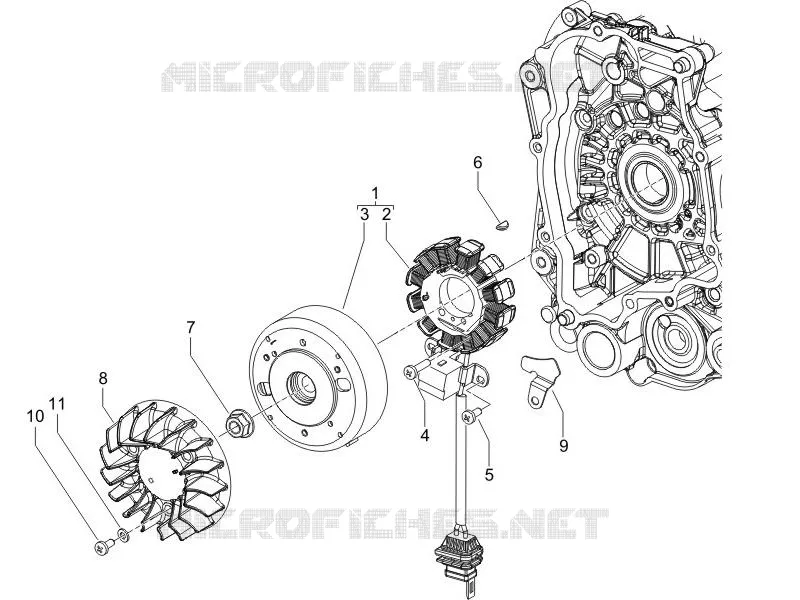 Volant magnetique PIAGGIO PIAGGIO-SCOOTER 50 FLY 2007  Fly 2T
