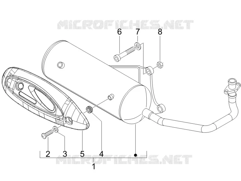 Silencieux PIAGGIO PIAGGIO-SCOOTER 50 FLY 2009  Fly 4T (25-30Km/h)