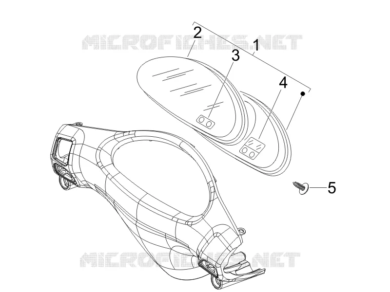 Groupe instruments - Cruscotto PIAGGIO PIAGGIO-SCOOTER 50 FLY 2007  Fly 4T