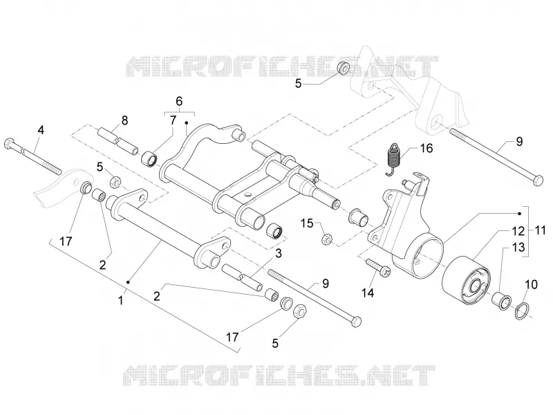 Bras oscillant PIAGGIO PIAGGIO-SCOOTER 50 FLY 2015  Fly 4T 2V