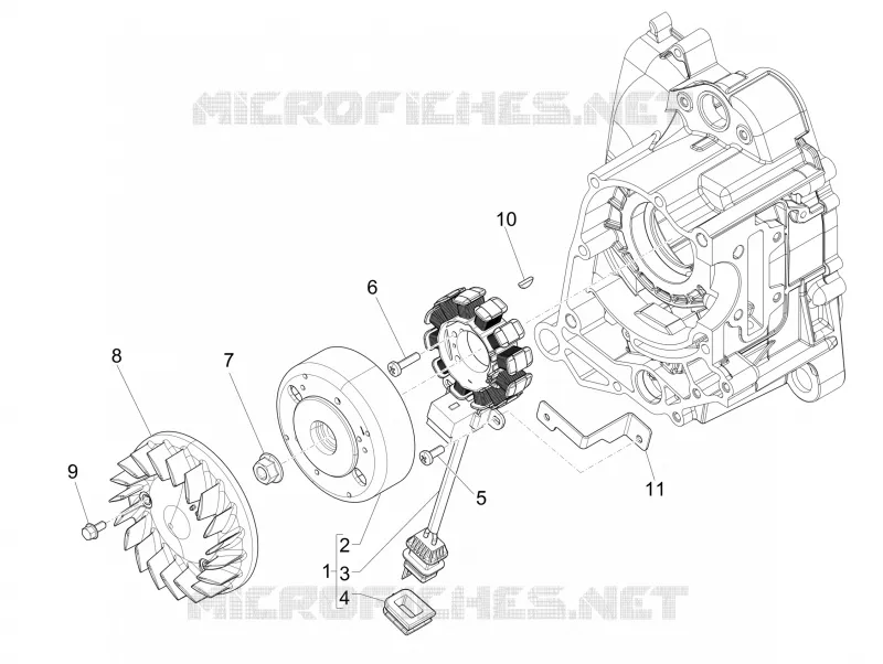 Volant magnetique PIAGGIO PIAGGIO-SCOOTER 50 FLY 2015  Fly 4T 2V