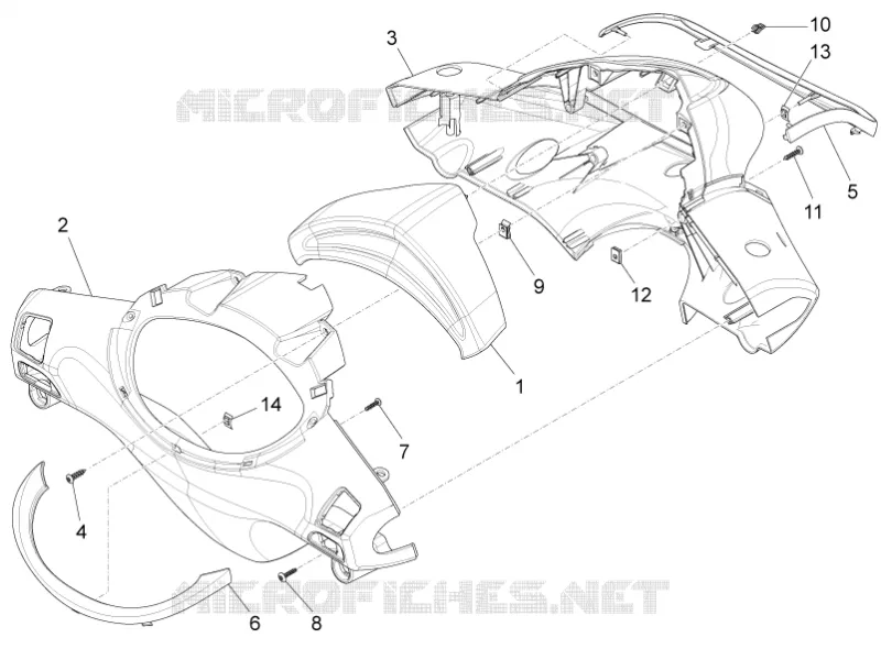 Couvertures guidon PIAGGIO PIAGGIO-SCOOTER 50 FLY 2013  Fly 4T 2V 25-30Km/h