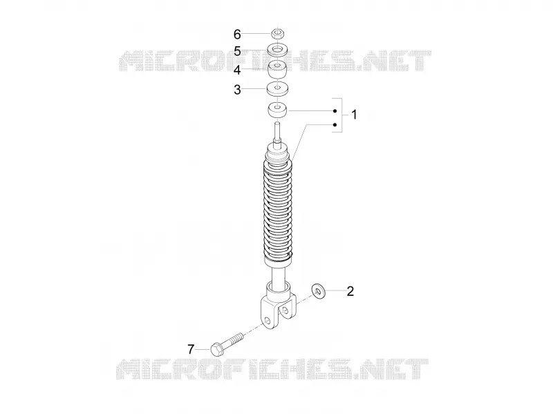 Suspension arrière - Amortisseur/s PIAGGIO PIAGGIO-SCOOTER 50 FLY 2015  Fly 4T 2V 25-30Km/h