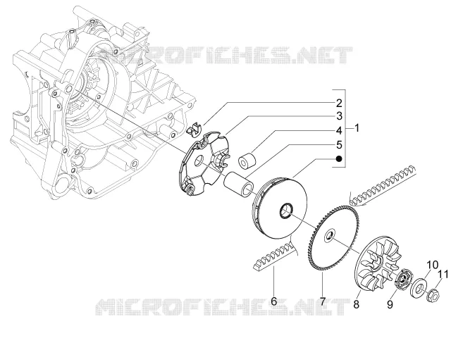 Poulie motrice PIAGGIO PIAGGIO-SCOOTER 50 FLY 2011  Fly 4T 4V
