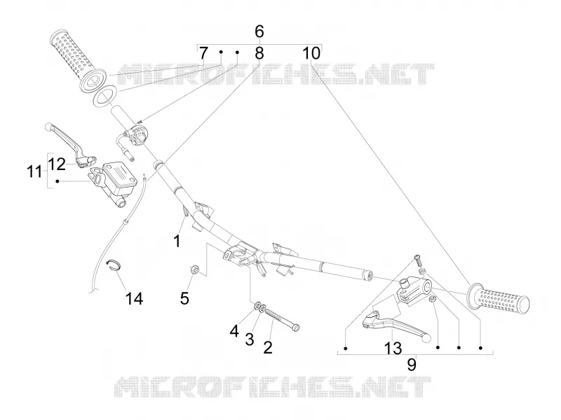 Guidon - Maître cylindre PIAGGIO PIAGGIO-SCOOTER 50 FLY 2016  Fly 4T 4V