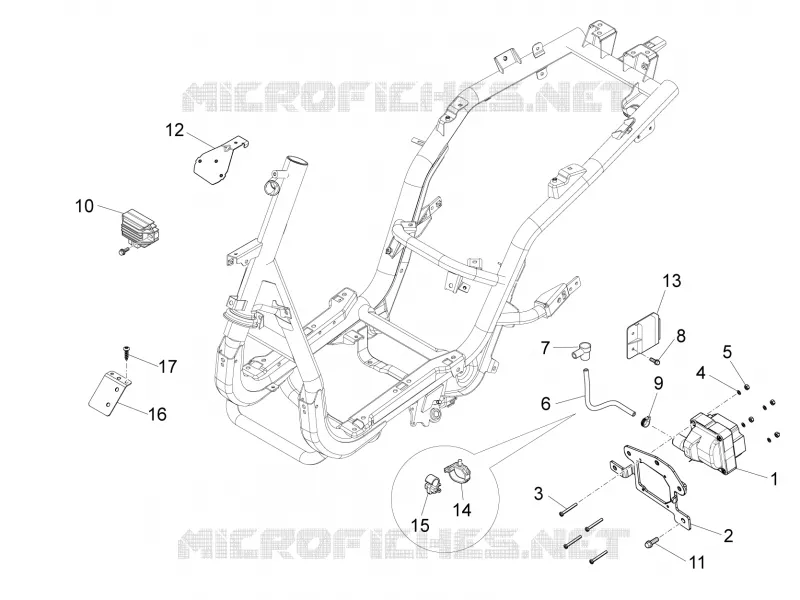 Régulateurs de tension - Centrales electroniques - Bobine H.T. PIAGGIO PIAGGIO-SCOOTER 50 FLY 2015  Fly 4T 4V