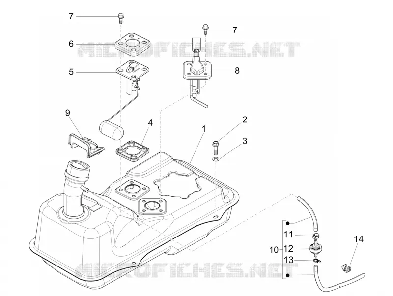 Réservoir carburant PIAGGIO PIAGGIO-SCOOTER 50 FLY 2015  Fly 4T 4V