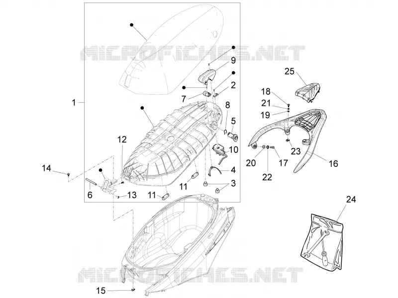 Selle/sieges PIAGGIO PIAGGIO-SCOOTER 50 FLY 2015  Fly 4T 4V