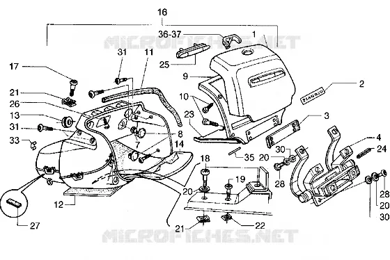 Coffre PIAGGIO PIAGGIO-SCOOTER 250 HEXAGON Other year  Hexagon GT