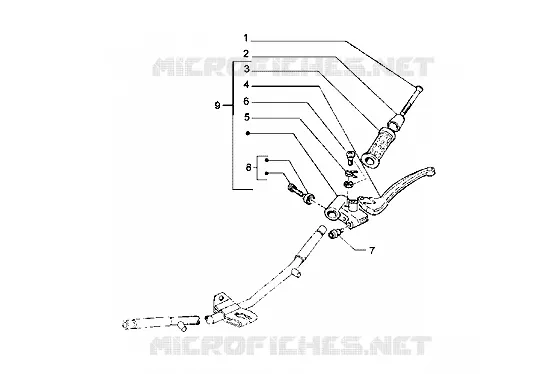 Pieces composant le guidon PIAGGIO PIAGGIO-SCOOTER 250 HEXAGON Other year  Hexagon GT
