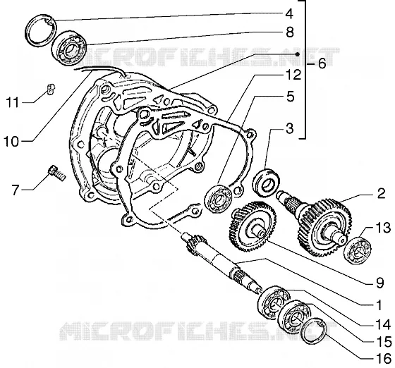 Arbre roue ar. PIAGGIO PIAGGIO-SCOOTER 125 HEXAGON Other year  Hexagon GTX