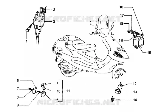 Dispositifs electriques PIAGGIO PIAGGIO-SCOOTER 180 HEXAGON Before 200  Hexagon LX