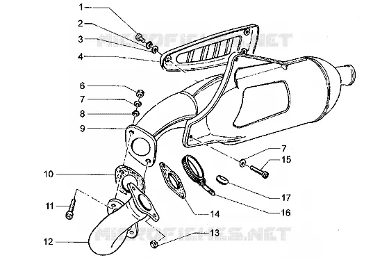 Silencieux PIAGGIO PIAGGIO-SCOOTER 180 HEXAGON Before 200  Hexagon LXT