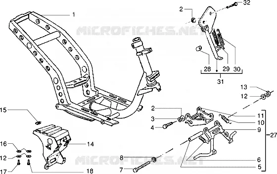 Châssis-Bequille PIAGGIO PIAGGIO-SCOOTER 50 NRG Before 200  NRG MC2