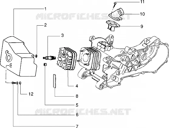 Culasse et raccord d'admission PIAGGIO PIAGGIO-SCOOTER 125 SKIPPER 1998  Skipper