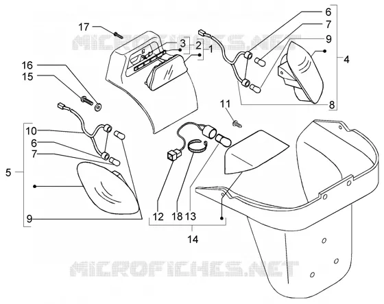 Feux arriere PIAGGIO PIAGGIO-SCOOTER 125 X9 Other year  X9 Evolution
